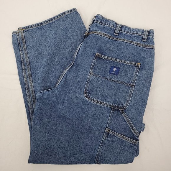 RK Brand Carpenter Jeans Medium Wash Blue Denim 8 Pocket Men's 44 x 32 - Picture 1 of 10